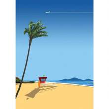1pc Japan Beach City Summer Hiroshi Nagai Vaporwave Prints Posters Wandkunst Canvas Schilderij Nordic Wandfoto's Woonkamer Decor Geen Lijst