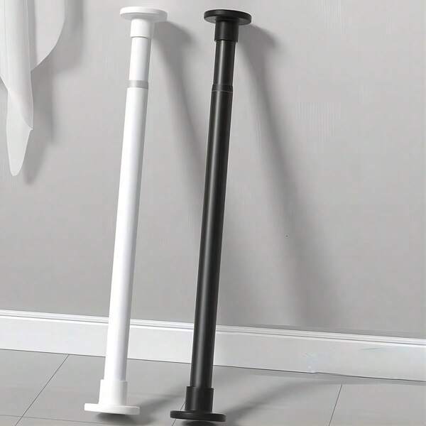 FEPK 1 pieza Barra telescópica sin perforación, con resorte incorporado, alta capacidad de carga, adecuada para barra de cortina de ducha, barra de secado, barra de cortina, barra romana, barra de soporte de armario, barra de cortina de puerta, decoración de baño