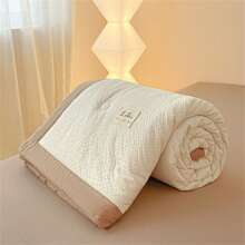 1 Peça Edredom Monocromático para Ar-Condicionado, Decoração Doméstica Minimalista Moderna, Edredom Respirável e Leve para o Verão, Roupa de Cama para Uso Diário no Verão