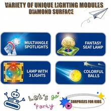 Magnetic building block set with lights, encourage creativity educational toy gift - vistoso - Ver 3