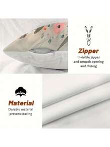 4pcs Owl Pattern Short Plush Pillow Case, Polyester Sofa Cushion Cover - Multicolor - View 9