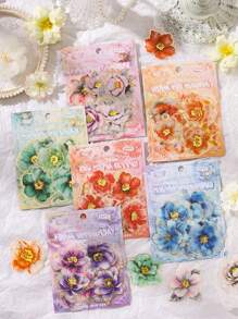20 pièces * Matériau PET résistant à la chaleur et à l'eau, Collection de fleurs, Cadeau de la nature, Motifs riches, Convient pour diverses créations DIY, Activités créatives en famille, Activités de team building, etc.