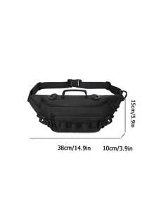 1 Pc Fashion Man's Multifunction Waist Bags Toolkit Sports Bag Hand Chest Bag Purse Shoulder Bag Crossbody Bag Simple With Multi Pockets Lightweight Portable Zip Closure Adjustable Strap For Daily Commuter Bag For Travel Vacation Business Belt Fanny Pack Side Bags For Men