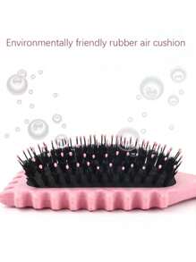 1 pieza Peine, hecho de tallos de nailon y trigo sarraceno, es un regalo perfecto para el Día de San Valentín. Presenta una función de masaje y se puede usar tanto en cabello seco como húmedo para desenredar y alisar el cabello sin nudos. Compacto y conveniente, fácil de transportar