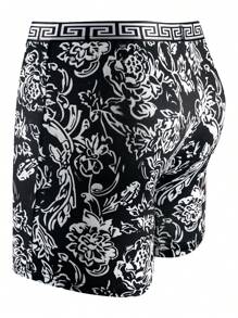 Set de 5 calzoncillos tipo bóxer largos para hombres, delgados y transpirables - Negro - Ver 4