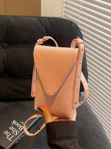 1 件女式 PU 皮革简约纯色手机包，多功能单肩包/斜挎包，适合节日、约会、礼物 - 彩色 - 查看 10