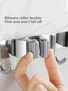 1 szt. uchwyt na mopa i miotłę, hak ścienny, wielofunkcyjny mocny klips do przechowywania narzędzi łazienkowych, wieszak na miotły, stojak na narzędzia do przechowywania mopa, wytrzymałe haki użytkowe ze stali nierdzewnej do domu, kuchni, ogrodu, pralni, garażu, szafy, klips do mopa ze stali nierdzewnej 304, wielofunkcyjny wieszak bez wiercenia, hak na mopa, stojak do przechowywania miotły w łazience, narzędzia do odchwaszczania ogrodu