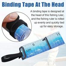 1pc Foldable Waterproof Fish Measuring Ruler - 90cm/35in - High Quality PVC Material - Fishing Accessory