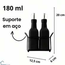 Cruet Holder Kit With Condiment Holder Oil Vinegar Salt Pepper Shaker For Oil Vinegar Salt Pepper - trắng - Xem 6