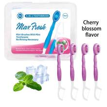 10-Pack Adult Toothbrushes With Mint, Green Tea, Peach Flavored Beads , Compact Head, Alcohol-Free, Unisex-Manual Travel Toothbrush Set For Fresh Breath & Dental Care Back To School - Multiple Colors - View 9