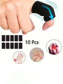 4pcs/10pcs Finger Protectors, Made Of Polyester Fiber, Anti-Scratch, Zipper Closure, Handwash, Protect Fingers For Basketball, Volleyball And Outdoor Sports - Multicolor - View 4