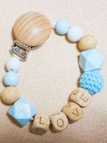 1 pieza Accesorio personalizado con clip y cadena, diseño personalizable, múltiples colores encantadores, material de madera, estilo Y2K, regalo pensado para familia y amigos, perfecto como regalo de Navidad o de vuelta al colegio