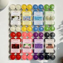 10pcs Aromatherapy Tealight Candle, 0,59 Inch/1.5cm, Bottom Diameter 3cm, 3-4 Hours Burning Time, Dripless, Paraffin Wax Tealights For Home, Romantic Decoration, Pool, , Wedding And Emergency - Multicolor - View 2