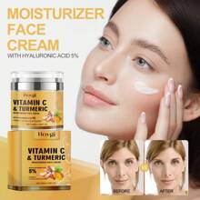 1pc/4pcs Turmeric Collagen Face Cream Lighten Fine Lines, Brighten Skin, Firm And Whiten Facial Skin, Anti Wrinkle Face Cream - 黃色 - 查看 6