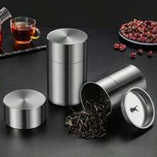 زجاجة محكمة الغلق من الفولاذ المقاوم للصدأ 304، قطعة واحدة، حاوية تخزين طعام وفاكهة مجففة، وحاوية لتخزين الحبوب والشاي، لاستخدامات المطبخ والأنشطة الخارجية