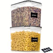 THELIFE 1/2/3 Stück luftdichte Lebensmittelaufbewahrungsbehälter mit Deckel 3,6 L/121,7 Unzen PP-Material Kunststoffbehälter für Mehl, Zucker, Backen Küchenbedarf
