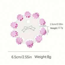 50 Pcs Mini Cute Hair Clips For Girls Colorful Rabbit Flower Crown Star Design Hairpin - Phối màu - Xem 3