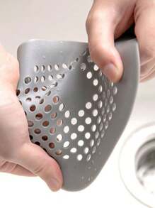 1个方形水槽滤网排水盖，厨房水槽过滤垫，浴室毛发收集器吸盘式排水塞垫，厨房用品，厨房配件，厨房工具