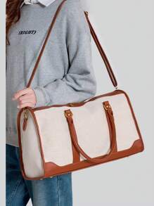 Individualisierbare Buchstaben Reisetasche, große Kapazität Handtasche, Tragetasche für Schwangerschaft Krankenhaus, Gym, Segeltuch, multifunktional, vielseitig, große Kapazität, leicht, funktional, praktisch für Studenten-Wohnheime, für Lehrer, für Jungen und Mädchen, für Teenager, Mittel- und Oberstufenschüler, Studenten