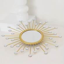 1 Piece Classic Style Modern Iron Art Wall Decor, Mirror Decorative Piece, Creative Home Decor Hangings For Living Room, Contemporary Home Interior, General Indoor Wall Decorations Gifts Birthday Graduation