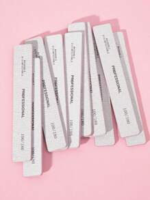 3/5/10/25pcs Nail Files, 100/180 Grit Sandpaper Nail Files, 10pcs Professional Washable Double-Sided Coarse Foot File, Heavy Duty, For Acrylic Nail Removal, Pedicure Manicure Tools - Multicolor - View 5