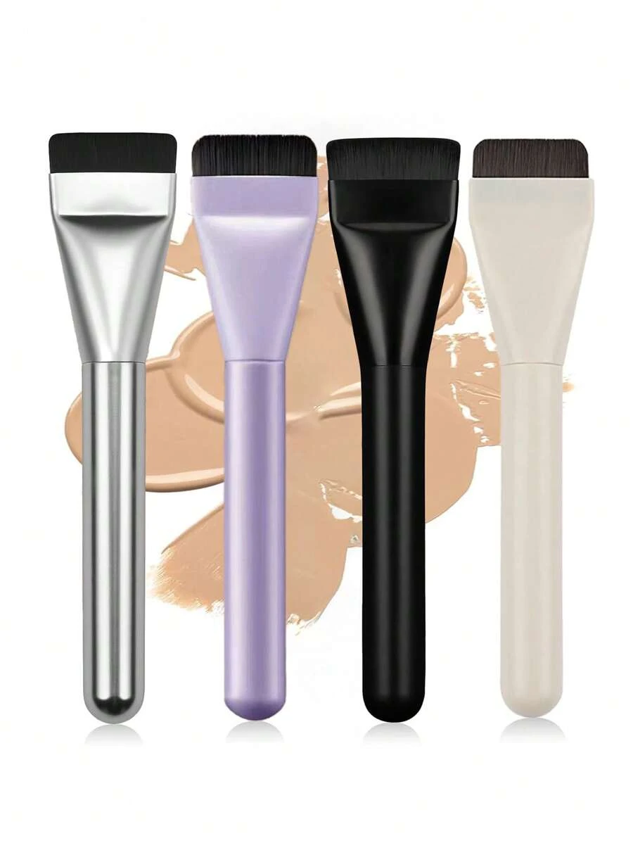 One Line Foundation Brush Flat Head Knife Edge One Line Makeup Brush Base Makeup Refresh Hand Liquid Foundation Seamless Mask Brush - Multicolor - View 1
