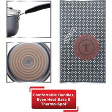 Sartén antiadherente de 12 pulgadas, apto para horno 350F, ollas y sartenes, apto para lavaplatos - Negro - Ver 4