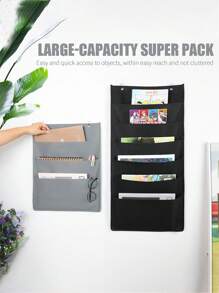 1pc Multi-Layer Hanging Storage - Wall Mounted Magazine, Book And Other Material Holder, Space Saving Essential, Washable Wall-Mounted File/Magazine Rack, Suitable For Office And Home Use - Multicolor - View 10