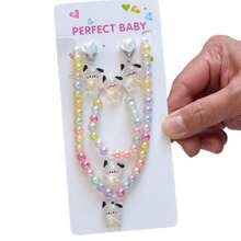 Sanrio 4pcs Sanrio Cartoon Hello Kitty Necklace Hairclips Ring Set Toy Kawaii Sanrio Teenagers Hairpins Accessories Birthday Gifts
