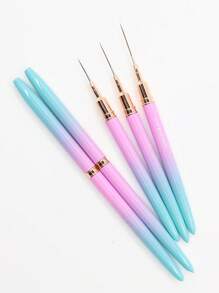 5pcs Nail Care Pen Gradient Color Set Extremely Fine Pen Color Painting Flower Wire Drawing Pen Line Pencil Nail Tool, Gel Nail Painting Design Brush, Nail Spot Brush Set Nail Tool, Suitable For Home And Professional Nail Care Salons
