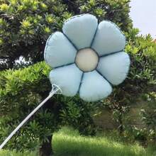 5/10pcs 18inch Daisy Flower Foil Balloon, Matte Sunflower Floral Aluminum Balloon For Theme Party Supplies Birthday Party Wedding Anniversary Decoration, Christmas