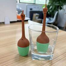 1pc Poop - Gevormde theezeef, Siliconen Prank Butt - Gevormde thee-infuser, Theeset, Theefilter