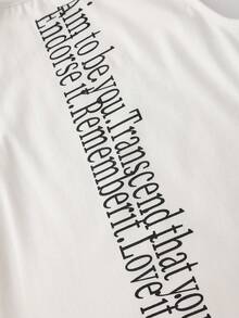 Vintage Back Printed Slim Fit Tank Y2K Top - White - View 9