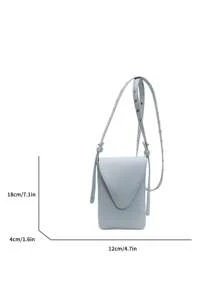 1 件女式 PU 皮革简约纯色手机包，多功能单肩包/斜挎包，适合节日、约会、礼物 - 彩色 - 查看 2