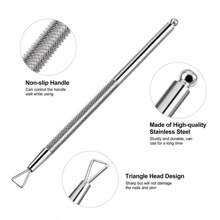 52 Pieces Nail Foil Removal Tin Foil Set, Foil Set, 50 Pieces Of Nail Foil Removal Tin Foil And Steel Push Tool For Nail Removal