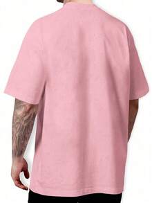 Camisa Camiseta Basica Tata Fota Meme 100% Algodao Manga Curta - Rosa Bebê - Visão 2