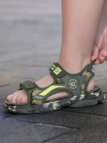 1 Paar lässige und modische, leichte, atmungsaktive und hautfreundliche Sandalen, mit Klettverschluss für bequemen Outdoor-, Strand- und Sportgebrauch