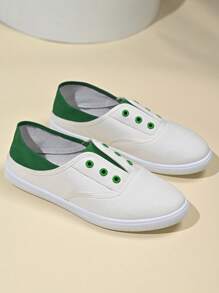 Damen Slip-On Lässig Sportschuhe, modisch & bequem für den Alltag, Badminton, Studentenkasual-Outfit, Sportschuhe