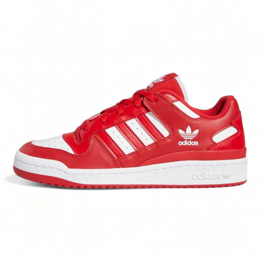 Tenis Adidas Low Rojo/Blanco Casual Para Hombre - Rojo y blanco - Ver 1