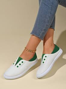 Damen Slip-On Lässig Sportschuhe, modisch & bequem für den Alltag, Badminton, Studentenkasual-Outfit, Sportschuhe