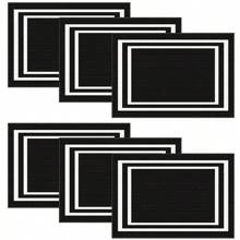 4/6pcs Simple Restaurant Placemats, Suitable For Kitchen Restaurant Table, Party Decoration, Home Decoration