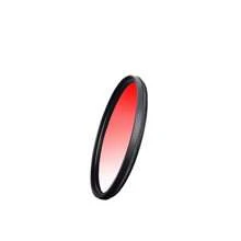 Leichter Gradienten-Rundfilter, Farbverlauf Rot, DSLR Kamera Objektivfilter, Objektiv Effekt, Landschaftsfotografie, Himmel Fotografie, Aluminiumlegierung Rahmen, wählbarer Linsendurchmesser: 40,5mm/49mm/52mm/55mm/58mm/62mm/67mm/72mm/77mm/82mm