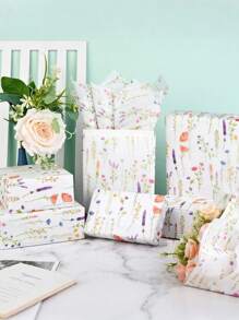 20pcs/10pcs Assorted Color Lavender Floral Wrapping Paper, Floral Packing Paper - For Gift Wrapping, Bouquet Packaging And DIY Projects, Suitable For Birthday, Party And Wedding Decoration, Spring, Bouquet Packaging, Arts And Crafts, DIY, Packaging Bags, And Versatile Decorative Paper For Gift Bag Fillings And Wedding Decoration. - Multicolor - View 5