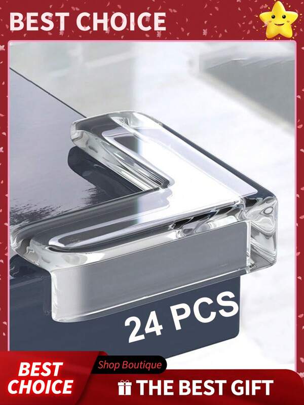 2/4/8/18/24 Packung Transparente Eckenschutzleisten - für Tische, Möbel, Glas, Schränke usw., Kantenschutz-Stoßfänger für Möbel, Tisch- und Glasschrankschützer, Tischkantenschutz und Eckenschutzkissen, hochfester Klebegel, für Möbel, Glas und Schränke. Perfekt für mehr Sicherheit Zuhause, um Kinder vor scharfen Kanten zu schützen und eine stilvolle Innenausstattung in Wohnzimmern, Büros und gewerblichen Räumen zu erhalten.