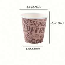 50/100个装精美纸杯 - 适用于冷热饮品，非常适合派对、婚礼、野餐和日常使用，也是婚礼和生日用品、家居和派对装饰的理想之选。 - coffee迷你紙杯 - 查看 10