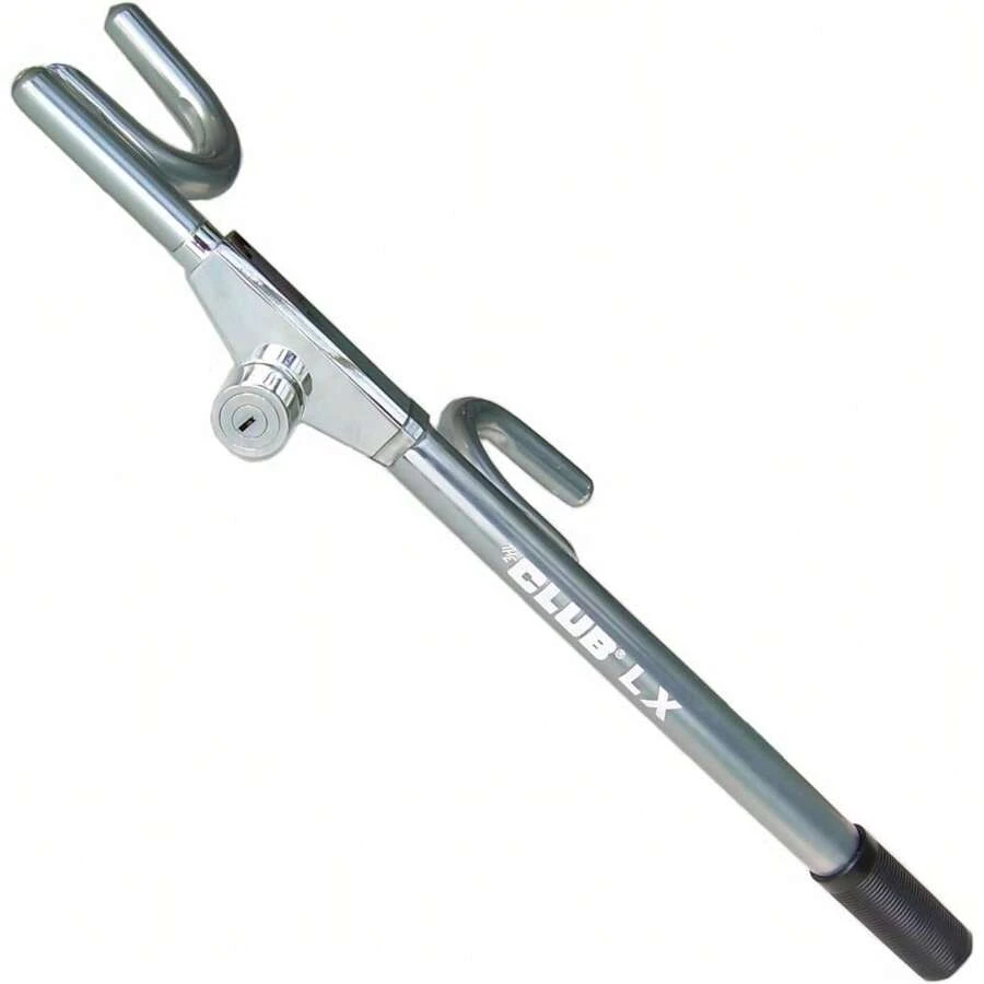 The Club 1100 LX Series Steering Wheel Lock, Red, Large - Silver - View 1