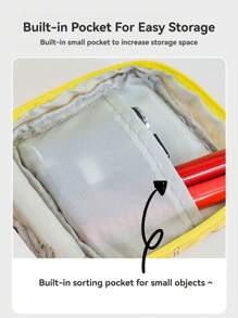 1pc Cartoon Printed Cute Feminine Sanitary Pad Bag, Zipper Closure Portable Lightweight Storage Pouch, Waterproof Small But Spacious Coin Purse, Multi-Purpose Organizer Bag, Gift For Women - Multicolor - View 8