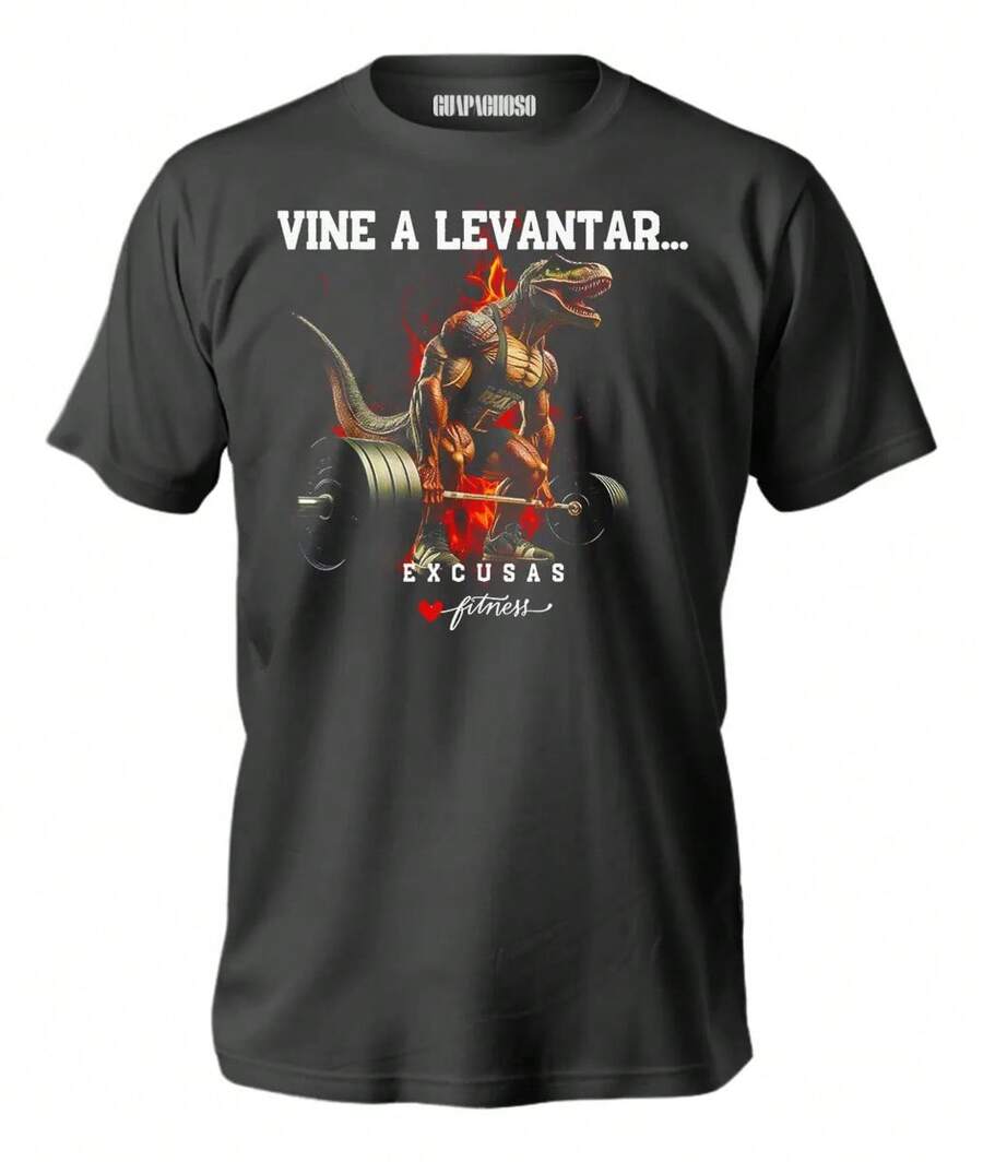 Playera Calacas Gym Vine A Levantar  Velociraptor Calacas chidas bestias gym rat gimnasio fuerte moderno suave y fresco comodo para hacer ejercicio estampado
