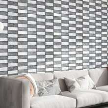 1 件复古 3D 砖墙贴纸自粘墙纸，防水防潮，工业风格背景礼物生日毕业房间装饰家居装饰墙壁装饰浴室装饰卧室装饰房间装饰用品客厅装饰房屋装饰家居装饰客厅墙壁艺术墙纸贴纸墙贴 - 彩色 - 查看 4
