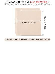 2 peças de tecido bordado à mão bege/cáqui/preto, tecido bordado uniformemente costurado com maciez média e superfície limpa, ideal para artesanato faça você mesmo